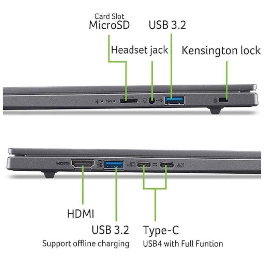 Portátil Acer Aspire 16 AI A16-11M 16" Snapdragon X1-26100 16GB 512GB SSD Adreno Windows 11 Home