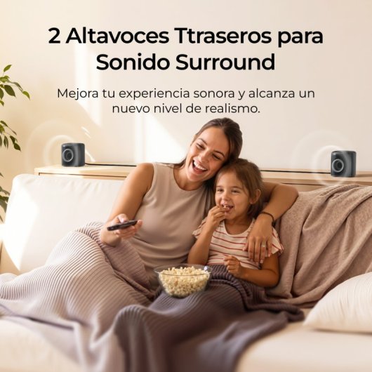 Barra de Sonido Ultimea Aura S4t 7.1 Bluetooth App Subwoofer 4 Surround