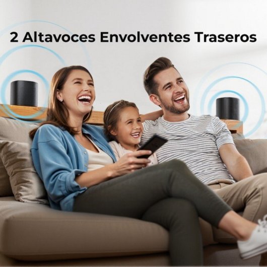 Ultimea Barra de Sonido 7.1ch con Subwoofer, 4 Altavoces Surround, Bluetooth, App Control