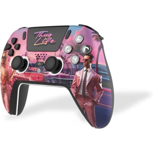 Comando Trade Invaders Thug Life Bluetooth LED PS5 12,5h 5 Cores