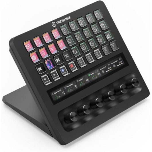Panel de control Elgato Stream Deck + XL 36 teclas LCD 6 diales USB-C