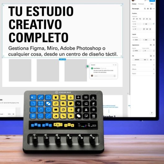 Panel de control Elgato Stream Deck + XL 36 teclas LCD 6 diales USB-C