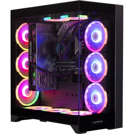 Desktop Captiva 99714 AMD Ryzen 7 9800X3D 64GB 2TB SSD Radeon RX 9070 XT Windows 11 WiFi 6 RGB