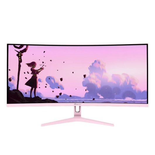 Écran PC Arozzi Nova 34" UltraWide QHD 165Hz VA Incurvé 1ms Haut-parleurs Rose