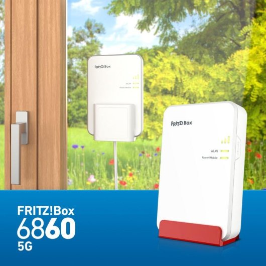 Router Fritz Box 6860 5G WiFi 6 3000Mbps Doble Banda Mesh DECT PoE+