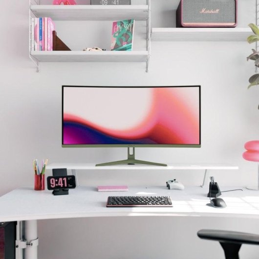 Monitor Arozzi Nova Curved 34" UltraWide QHD 165Hz VA 1ms Gaming Verde