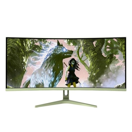 Monitor Arozzi Nova Curved 34" UltraWide QHD 165Hz VA 1ms Gaming Verde