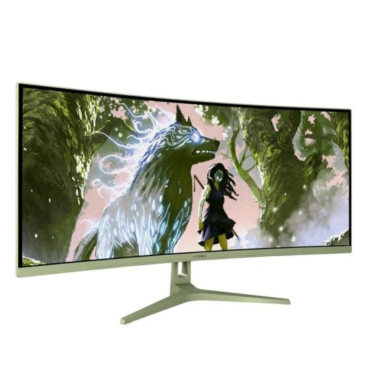 Monitor Arozzi Nova Curved 34" UltraWide QHD 165Hz VA 1ms Gaming Verde