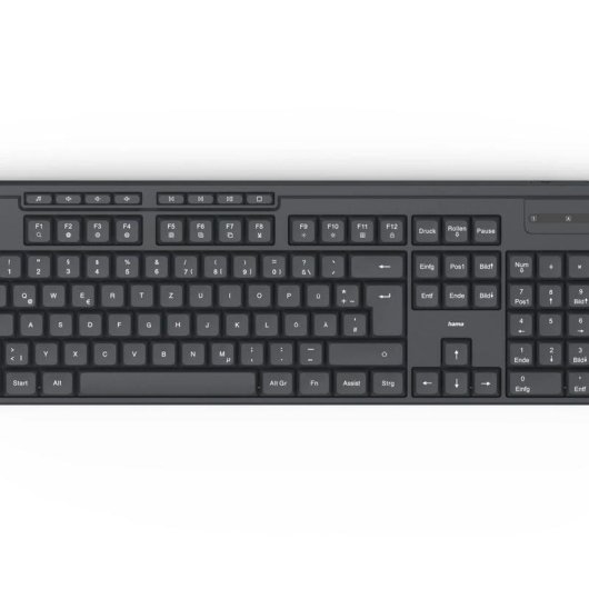 Teclado Hama WK-200 de membrana inalámbrico QWERTZ con teclas multimedia