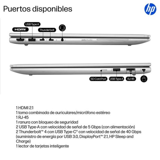 Portátil HP EliteBook 6 G1i 16" Intel Core Ultra 5 225U 24GB 512GB SSD Intel Graphics Windows 11 Pro