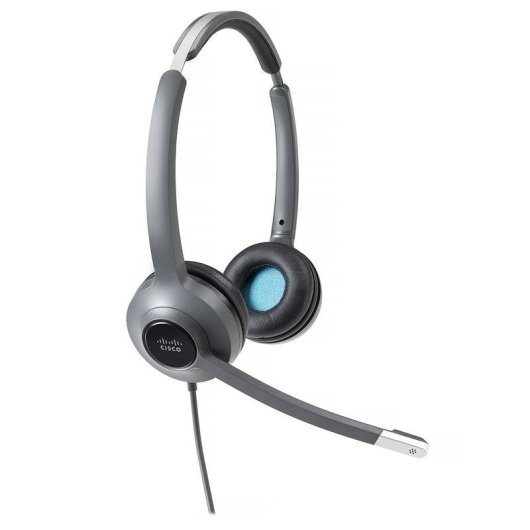 Auriculaires Cisco 522 filaires USB et jack 3,5 mm pour bureau et call center noirs et gris