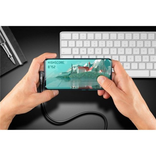 Cable USB Goobay 66502 USB-A a USB-C 1,5 m 90° Negro alta velocidad