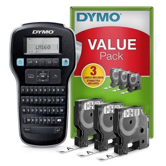Étiqueteuse DYMO LabelManager 160 AZERTY Pack 3 Rubans 12 mm