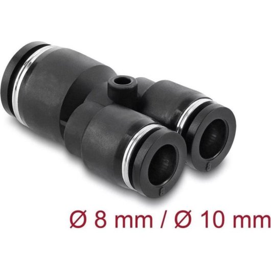 Acoplamiento neumático Delock 60752 Y metálico plástico 10 bar negro