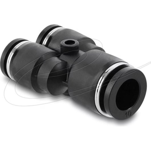 Acoplamiento neumático Delock 60752 Y metálico plástico 10 bar negro