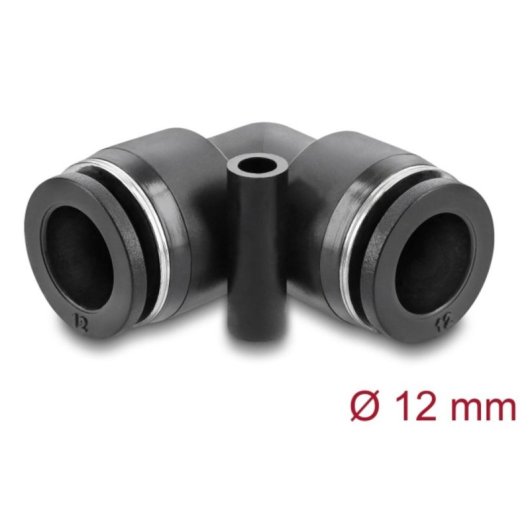 Acoplamiento neumático Delock 60748 90 grados rosca hembra 12 mm metal plástico