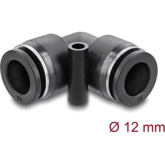 Acoplamiento neumático Delock 60748 90 grados rosca hembra 12 mm metal plástico
