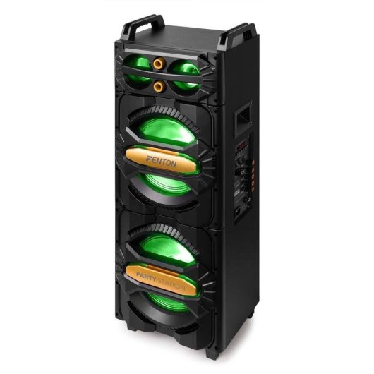Altavoces Fenton para fiestas Bluetooth 800 W con micrófono y luces LED