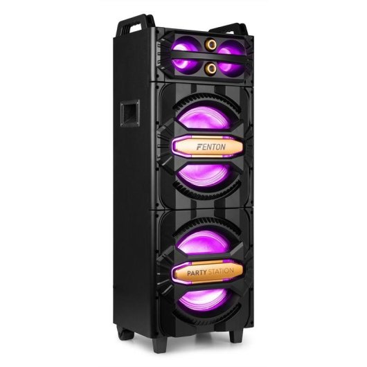 Altavoces Fenton para fiestas Bluetooth 800 W con micrófono y luces LED