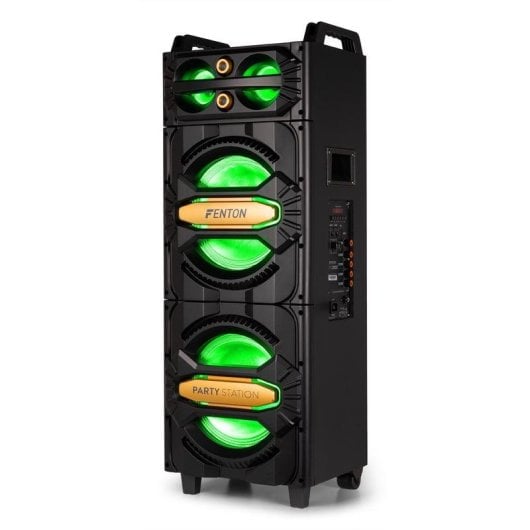 Altavoces Fenton para fiestas Bluetooth 800 W con micrófono y luces LED