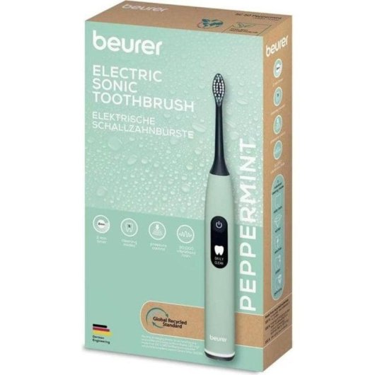 Escova de Dentes Sónica Beurer SC 50 5 Modos 2 Cabeças Temporizador Sensor de Pressão