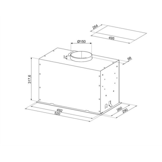 Campana extractora SMEG KICGR52X2 Recirculación/Canalizada 52cm con Auto-Vent y LED