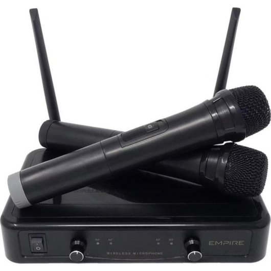 Microfone Empire W-601II C sem fio e com fio cardioide dupla unidade