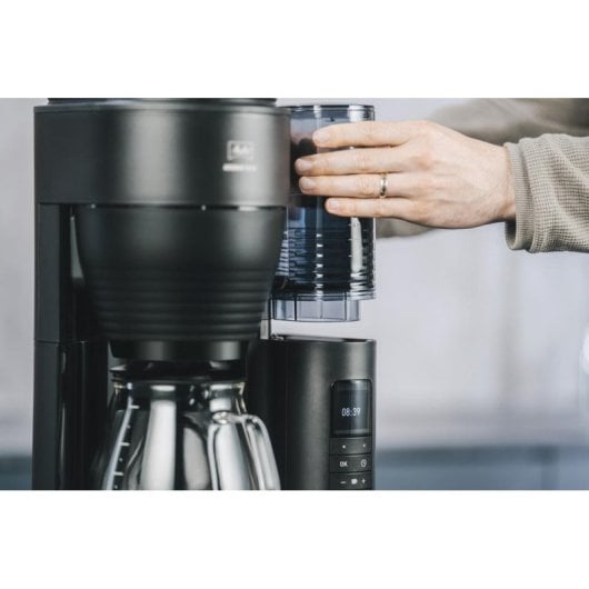 Cafetière à filtre Melitta 1030-01 1,25L 10 Tasses broyeur intégré écran TFT