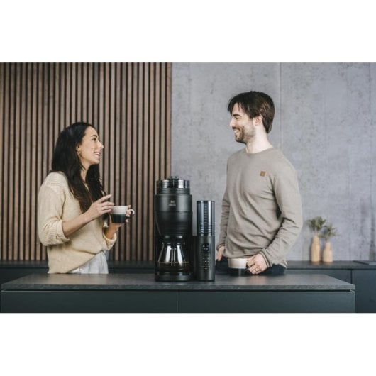 Cafetière à filtre Melitta 1030-01 1,25L 10 Tasses broyeur intégré écran TFT