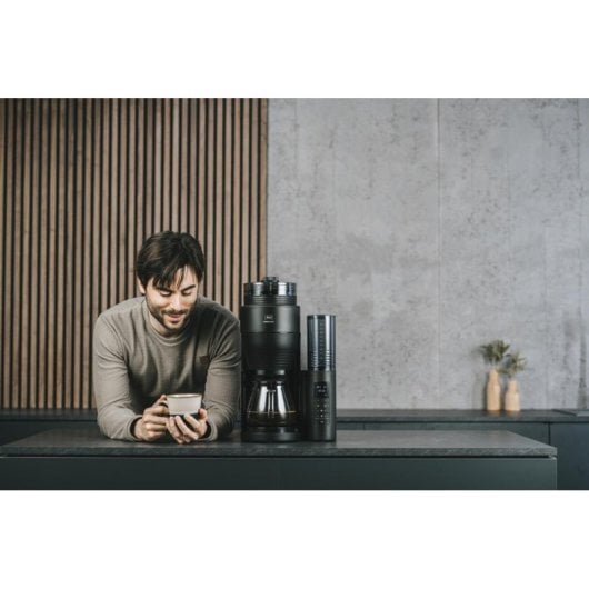 Cafetière à filtre Melitta 1030-01 1,25L 10 Tasses broyeur intégré écran TFT