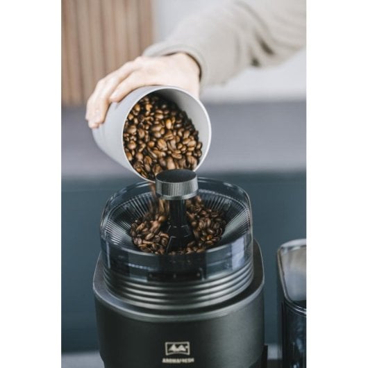 Cafetière à filtre Melitta 1030-01 1,25L 10 Tasses broyeur intégré écran TFT