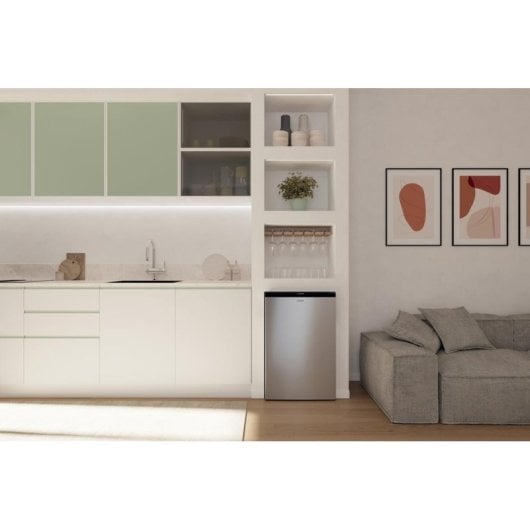 Congelador Candy CNUQ2L58EX 90L Eficiencia E Puertas Reversibles Plata