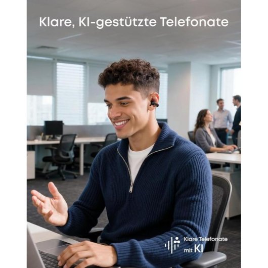 Auriculares Soundcore C50i inalámbricos Bluetooth con reducción de ruido, micrófono y protección IP55, color negro