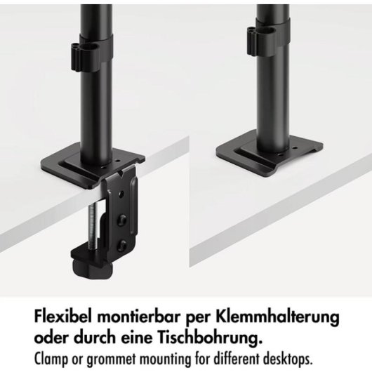 LogiLink BP0217 Suporte Monitor Duplo de Mesa 17 a 32" VESA 100x100 Max 10kg por braço