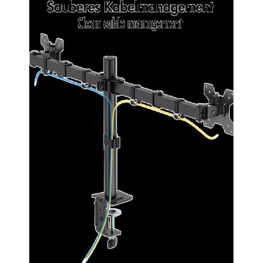 LogiLink BP0217 Suporte Monitor Duplo de Mesa 17 a 32" VESA 100x100 Max 10kg por braço