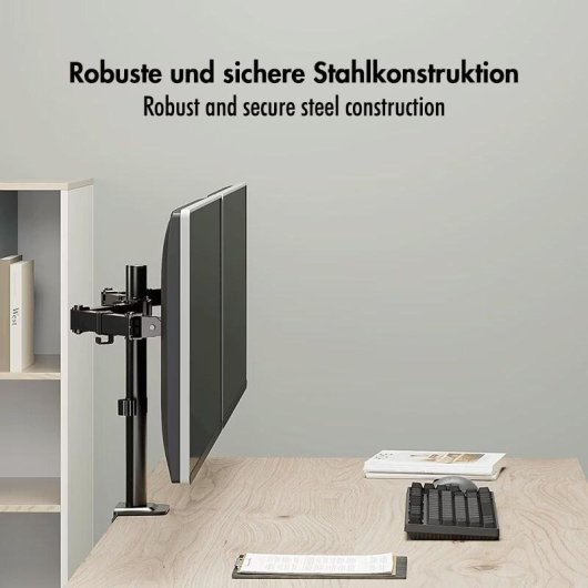 LogiLink BP0217 Suporte Monitor Duplo de Mesa 17 a 32" VESA 100x100 Max 10kg por braço