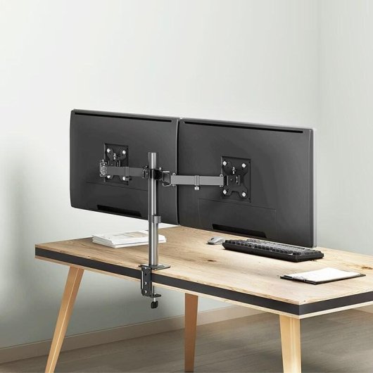LogiLink BP0217 Suporte Monitor Duplo de Mesa 17 a 32" VESA 100x100 Max 10kg por braço