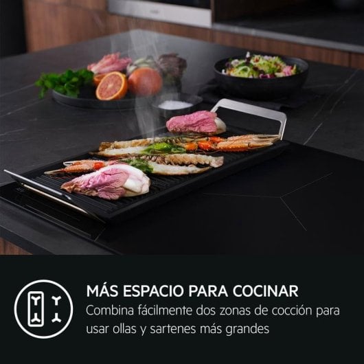 Placa de inducción AEG TI63IQ30FB 60 cm 3 zonas SenseBoil PowerBoost Hob2Hood