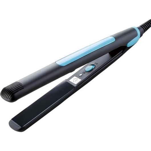 Piastra per Capelli Ceramica Tormalina 2 in 1 Avizar TX-39690 Anticrespo Blu Nero