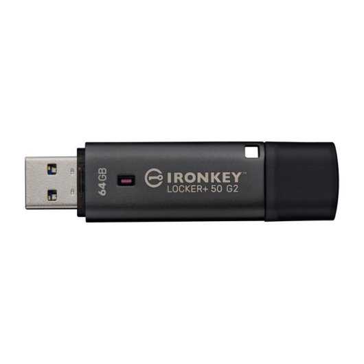 Memoria USB Kingston IronKey Locker Plus 50 G2 64GB cifrado AES-256 FIPS 197