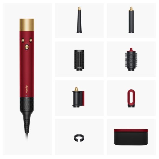 Multistyler Dyson Airwrap i.d. 1300W ionique céramique Coanda 3 températures 6 accessoires Red Velvet/Gold