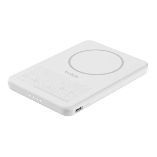 Bateria externa Belkin BPD010hqWH 5000 mAh magnética sem fios 7,5 W branca