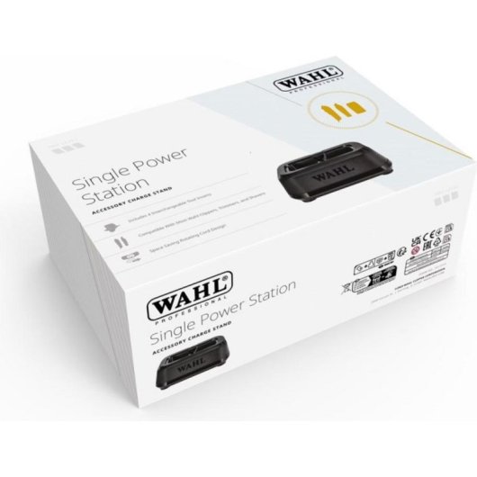 Base di ricarica Wahl 3026872 nera per tagliacapelli e rasoio cordless