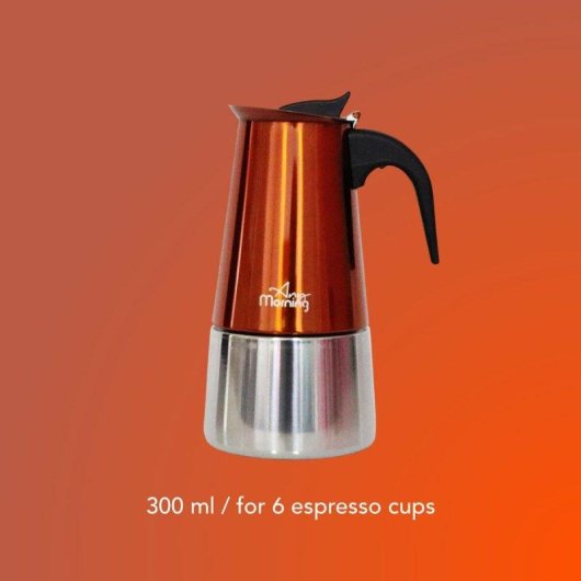 Cafetière moka électrique Any Morning FE001-6 0,3L Acier Cobre 6 Tasses