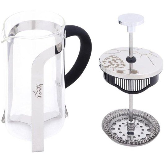 Cafetière à piston Any Morning Espresso 600 ml Acier inoxydable et verre