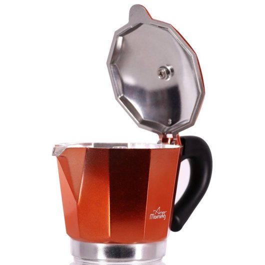Cafetière italienne Any Morning HES-6 240 ml 6 Tasses Aluminium Rouge