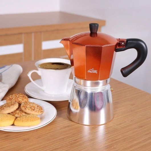 Cafetière italienne Any Morning HES-6 240 ml 6 Tasses Aluminium Rouge