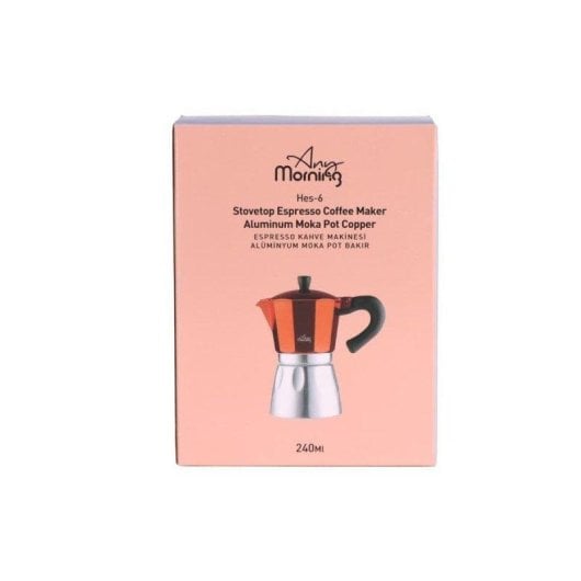 Cafetière italienne Any Morning HES-6 240 ml 6 Tasses Aluminium Rouge