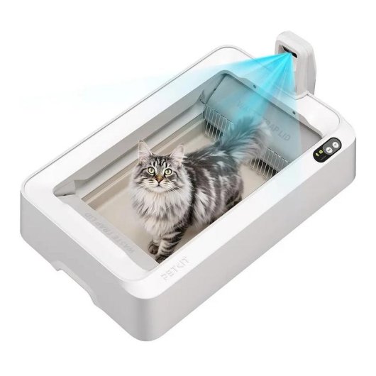 Bandeja Sanitaria Autolimpiante PetKit Purobot Crystal Duo para Gatos con Cámara IA