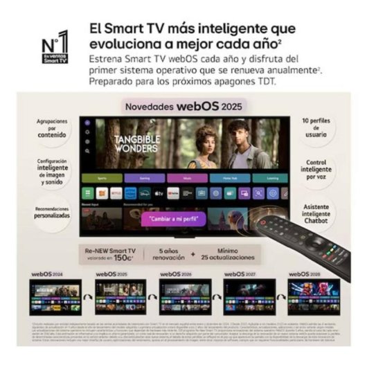 TV LG OLED evo AI OLED83C5ELA 83" 4K UltraHD 144Hz Smart TV WebOS HDR10 Dolby Vision Atmos